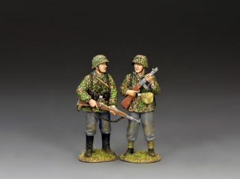 Watching & Waiting--two Waffen SS Panzergrenadier figures #48146