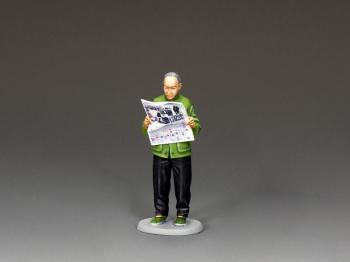 Image of The Newspaper Reader--single 1960s-era figure