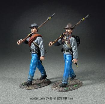 Image of “Forward March”--Two Confederate Infantry Marching--two figures