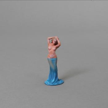 Laura (meaning to Victory) with blonde hair in a blue robe--single standing female figure--RETIRED. - LAST ONE!  #48435
