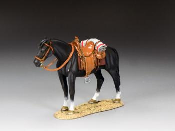 Standing 'Black' Horse--single saddled horse figure #48456