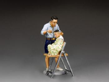 The Street Barber--two 1960s-era figures #48458