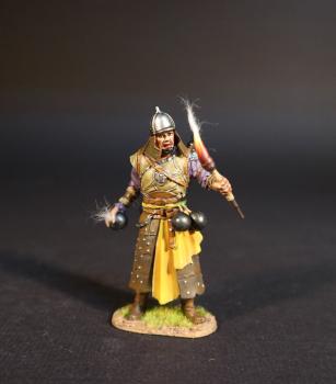 Mongolian Officer, Mongolian “Thunder Crash Bomb” Trebuchet, The Mongol Invasions of Japan, 1274 and 1281--single figure #48498