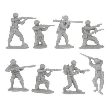 BMC CTS WWII U.S. Infantry Plastic Army Men--33pc Gray 1:32 scale Soldier  Figures - BMC-67302 - Plastic Soldiers - Products