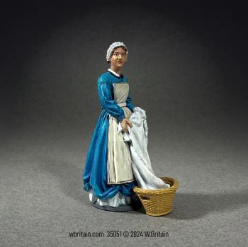 “Vivian with Clean Linens” Woman with Laundry, 1855-68--single figure #0