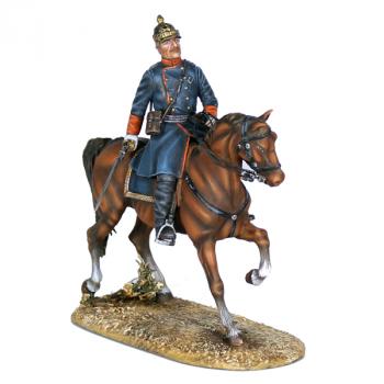 Image of Prussian Infantry Mounted Officer with Drawn Sword, 1870-1871--single mounted figure Image of Prussian Infantry Mounted Officer with Drawn Sword, 1870-1871--single mounted figure