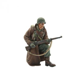 Image of U.S. Winter Infantry with M1 Garand, Tank Rider, Ardennes, 1944--single figure