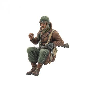 U.S. Winter Infantry Smoking with M1 Garand, Tank Rider, Ardennes, 1944--single figure #0