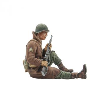 Image of U.S. Winter Infantry Sargent with M1 Garand, Tank Rider, Ardennes, 1944--single figure