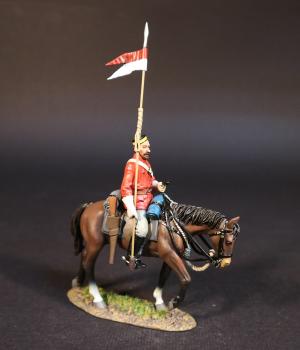 RCMP Mounted Policeman (pillbox hat), The North West Mounted Police, The March West, 1874, The Fur Trade--single mounted figure with pennon on spear #0
