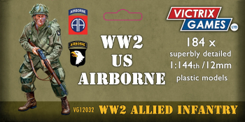 Image of 184 x WWII US Airborne (Paratroopers)--1:144 scale (unpainted plastic kit)