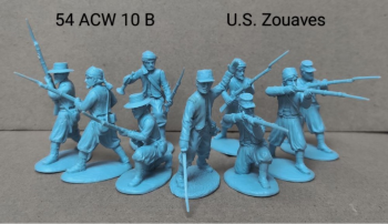 Image of ACW U.S. Zouaves, version 2--9 figures (blue plastic)