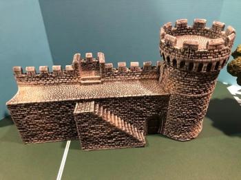 Nottingham Castle Extension Wall with Turret (foam)--single piece--AWAITING RESTOCK. #0