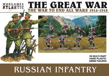28mm The Great War: WWI Russian Infantry 1914-18--35 unpainted multi-part hard plastic figures 28mm The Great War: WWI Russian Infantry 1914-18--35 unpainted multi-part hard plastic figures #49311