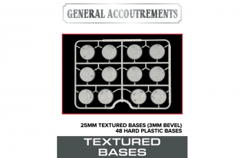 25mm General Accoutrements: Round Textured Bases (48) #0