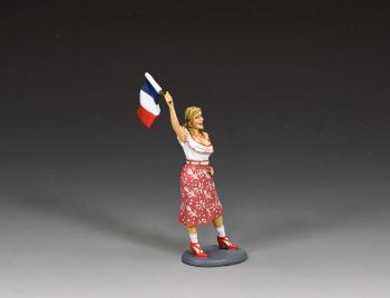 Liberation!  Vive La France--single WWII French figure waving French flag #0
