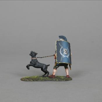 Image of Praetorian with War Dog (Silver Leaf Design)--single figure with dog