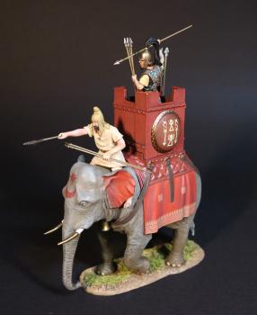 Carthaginian Indian War Elephant, The Carthaginians, The Battle of Zama, 202 BCE, Armies and Enemies of Ancient Rome--elephant and two seated figures stabbing with spears and javelins #0