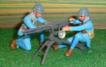 French Machine Gun Section with Hotchkiss 8mm Machine Gun--two figures and gun--RETIRED--LAST ONE!! French Machine Gun Section with Hotchkiss 8mm Machine Gun--two figures and gun--RETIRED--LAST ONE!! #49419
