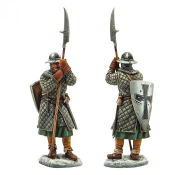 Image of Teutonic Order Man-at-Arms with Halberd, Battle of Lake Peipus--single figure
