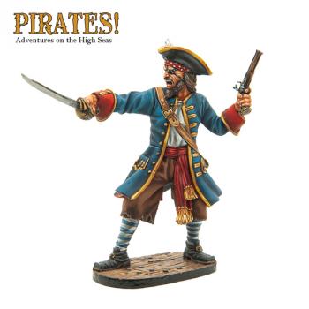 Image of One-Eyed Pirate with Cutlass and Flintlock--single figure