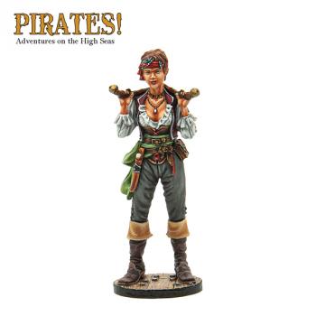 Image of Female Pirate with a Pair of Flintlocks--single figure