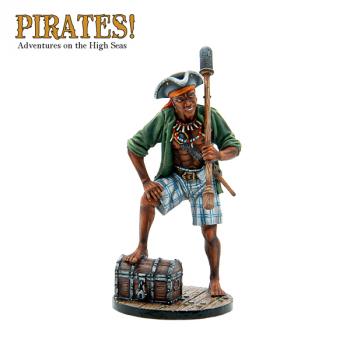 Image of Caribbean Pirate with Foot on Chest--single figure