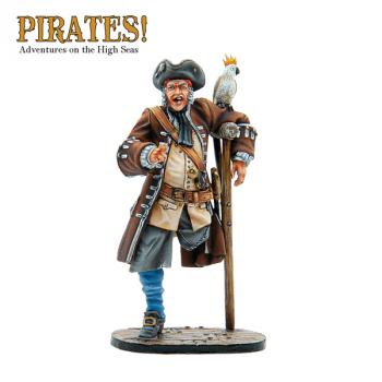 Captain Long John Silver--single figure with one leg, crutch, and parrot #0