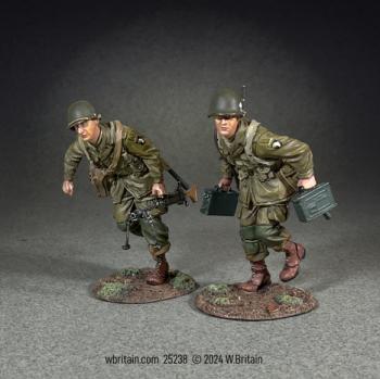 “Displacing”--U.S. 101st Airborne M1919 Machine Gun Crew--two running figures #0