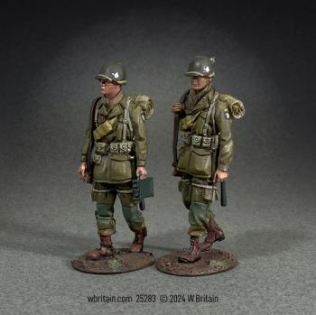 “Walking Beats Gliders”--101st Airborne Glider Infantry, 1944-45--two walking figures #0