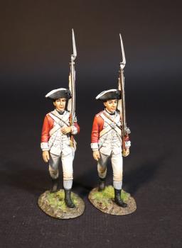 Image of Two British Marines Marching, The Assault on the Redoubt at Breeds Hill, The Battle of Bunker Hill, June 17th 1775, The American War of Independence, 1775–1783--two figures