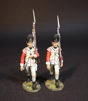 Image of Two Marine Grenadiers Marching, British Marines, The Assault on the Redoubt at Breeds Hill, The Battle of Bunker Hill, June 17th 1775, The American War of Independence, 1775–1783--two figures