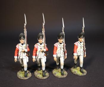 Four Marine Grenadiers Marching, British Marines, The Assault on the Redoubt at Breeds Hill, The Battle of Bunker Hill, June 17th 1775, The American War of Independence, 1775–1783--four figures #0