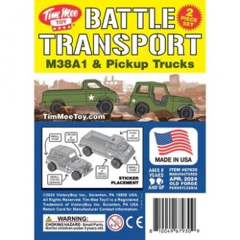 TimMee BATTLE TRANSPORT:  Willys M38A1 & Pickup Truck--OD Green USA Made #0