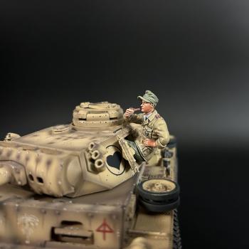 Image of DAK Panzer III Tank Crew Smoking Pipe--single seated figure