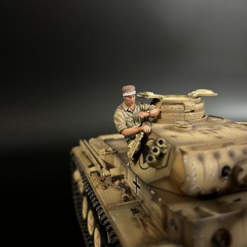 DAK Panzer III Tank Crew with Head Bandage--single seated figure #0