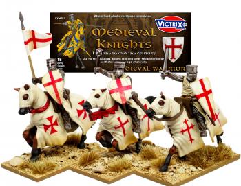 Image of 28mm Mounted Medieval Knights--18 unassembled figures -- AWAITING RESTOCK!