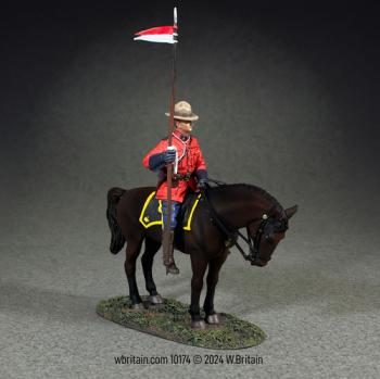 Image of Royal Canadian Mounted Police Male Trooper on Horseback--single mounted figure