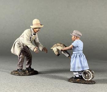 Image of "Grandpa’s Little Gift"--Grandpa and Grandson with Hobby Horse, 1855-72--two figures