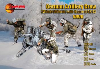 German Artillery Crew (winter) with LG42/43--10 figures in 5 poses and 2 guns -- ONE IN STOCK! #0