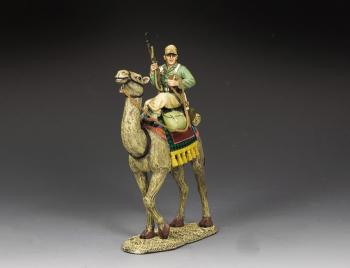 AK Kamel Patrol Soldaten #3--single figure mounted on smiling, prancing camel #0