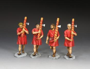 "The Lictors"--four marching figures carrying fasces #0