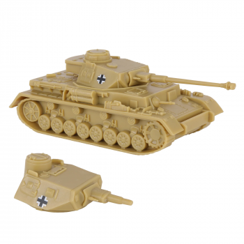 Image of BMC CTS WW2 German Panzer IV Tank - Tan 1:38 Plastic Army Military Vehicle