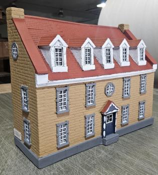 Stone Barracks Building--Painted with Red Roof--15.75  x 6.0 x 13.0--TWO AVAILABLE! Stone Barracks Building--Painted with Red Roof--15.75  x 6.0 x 13.0--TWO AVAILABLE! #49657