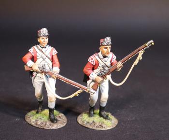 Image of Two British Marine Light Infantry, The Assault on the Redoubt at Breeds Hill, The Battle of Bunker Hill, June 17th 1775, The American War of Independence, 1775–1783--four figures