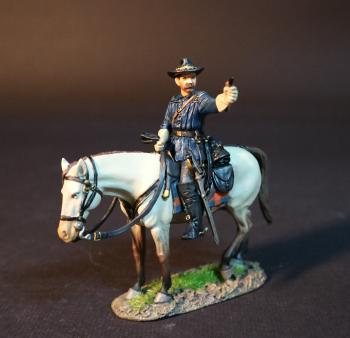 Image of Brigadier-General John Buford, Union Cavalry, The Army of the Potomac, The Battle of Brandy Station, June 9th, 1863, The American Civil War, 1861-1865--single mounted figure