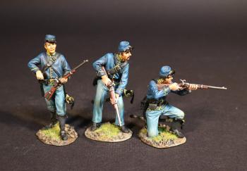 Three Dismounted Troopers, Union Cavalry, The Army of the Potomac, The Battle of Brandy Station, June 9th, 1863, The American Civil War, 1861-1865--three foot figures #0