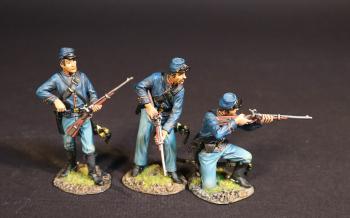 Three Dismounted Troopers, 2nd U.S. Cavalry Regiment, The Army of the Potomac, The Battle of Brandy Station, June 9th, 1863, The American Civil War, 1861-1865--three foot figures #0