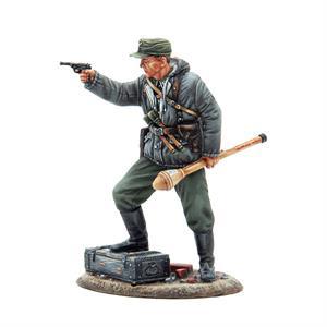 Image of German NCO with Walther and PZ Faust--single figure