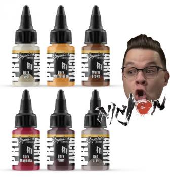 Pro Acryl Signature Series Set 2--Ninjon--six 22mL bottles of Pro Acryl paint #49809